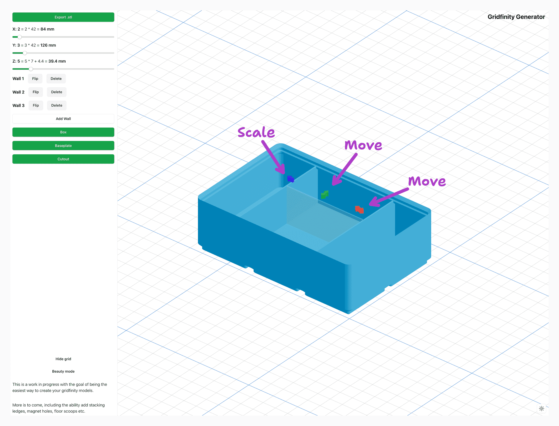Wall transformation controls