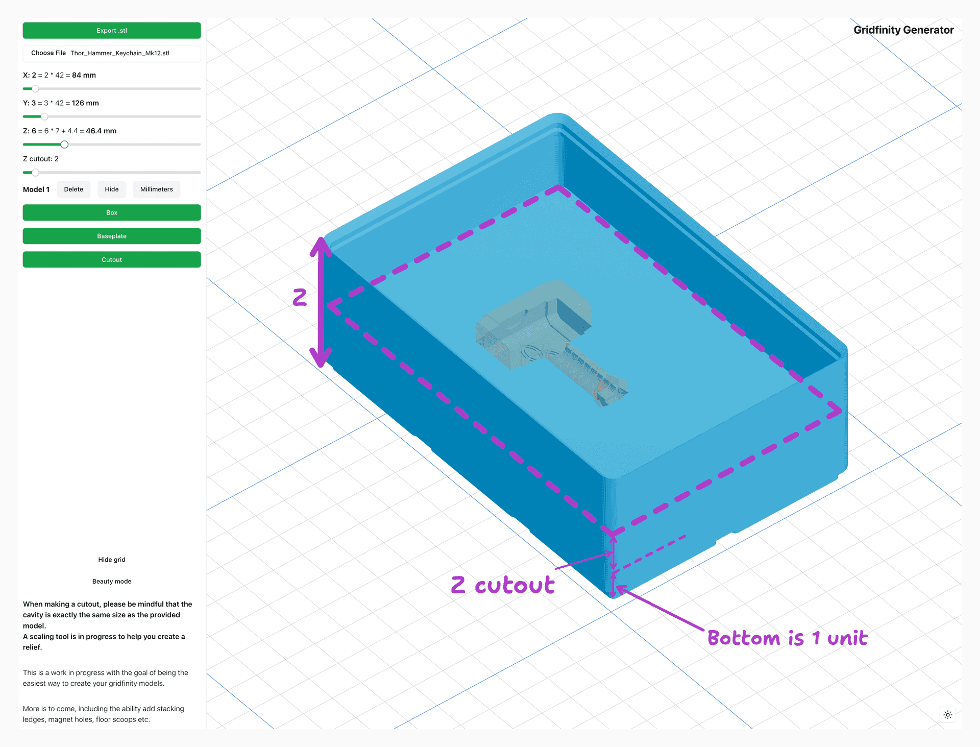 Finalizing cutout model